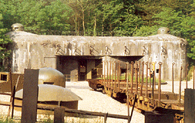 Festung Maginot-Linie bei Schoenebour im Elsass